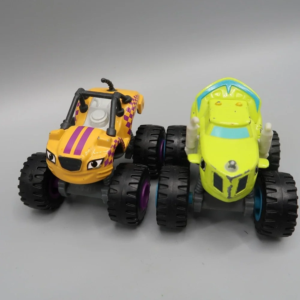 Blaze and‎ The Monster Machines Blaze Zeg Chuggington Stripes Diecast Car Lot 4